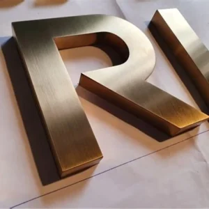 CHỮ NỔI INOX VÀNG XƯỚC